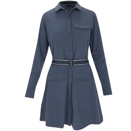Women's Phoenix Belted Long Sleeve Dress - Fairway Styles