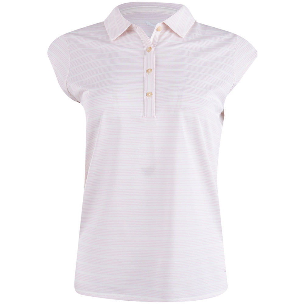 Women's Pique YD Stripe Cap Sleeve Polo