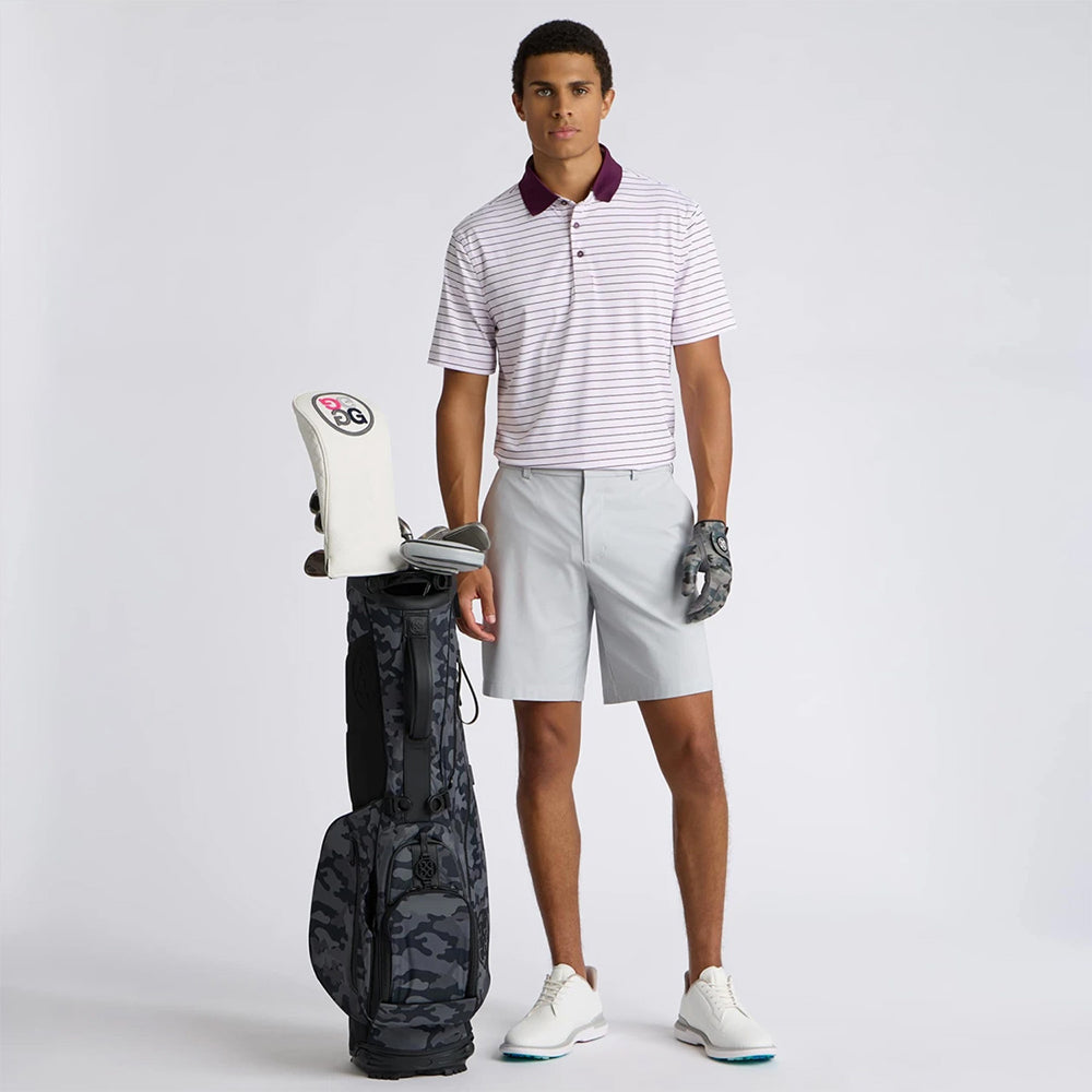 Herringbone Stripe Tech Jersey Polo