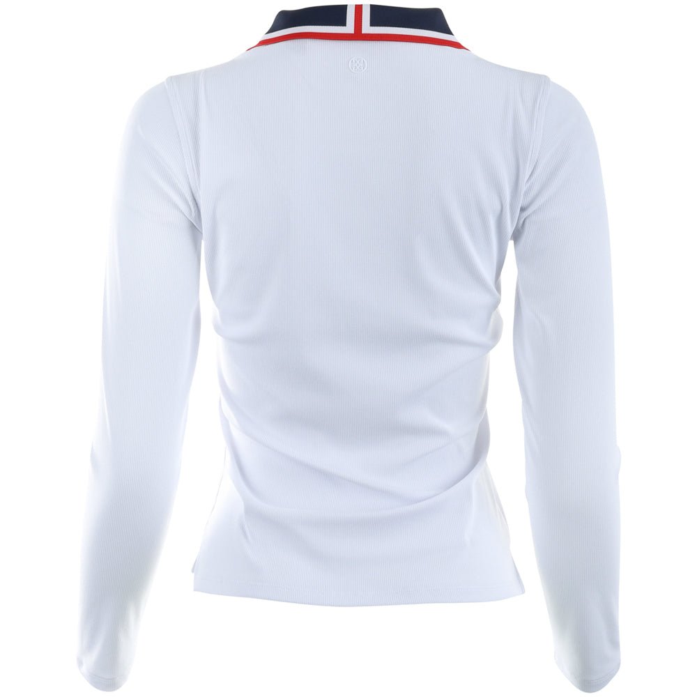 Women's Johnny Collar Ribbed Tech Long Sleeve Polo