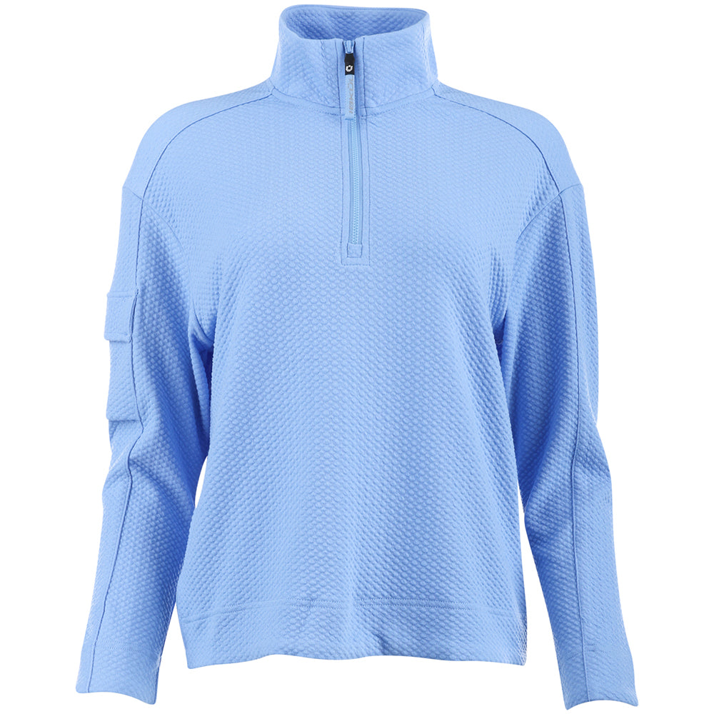 Women's Long Sleeve Mock Neck Top - Popcorn Stitch