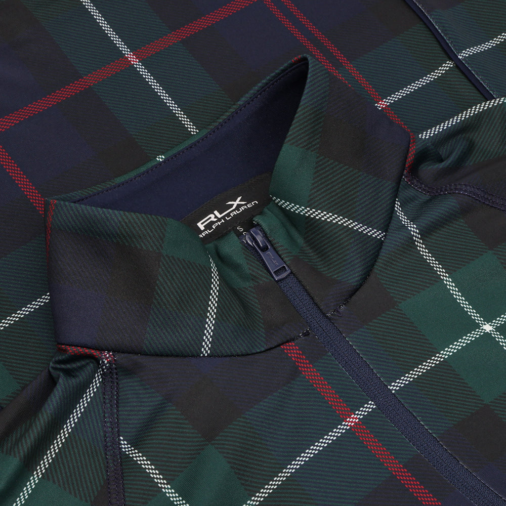 Women's Plaid Stretch-Jersey 1/4 Zip Pullover