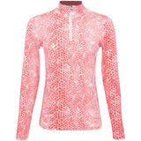 Women's The Snakeskin Long Sleeve 1/4 Zip Mock Neck Top - Fairway Styles