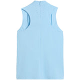 Women's Nylon Sport Sleeveless Mock Neck Top