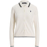 Women's Cotton-Blend Polo-Collar Cardigan