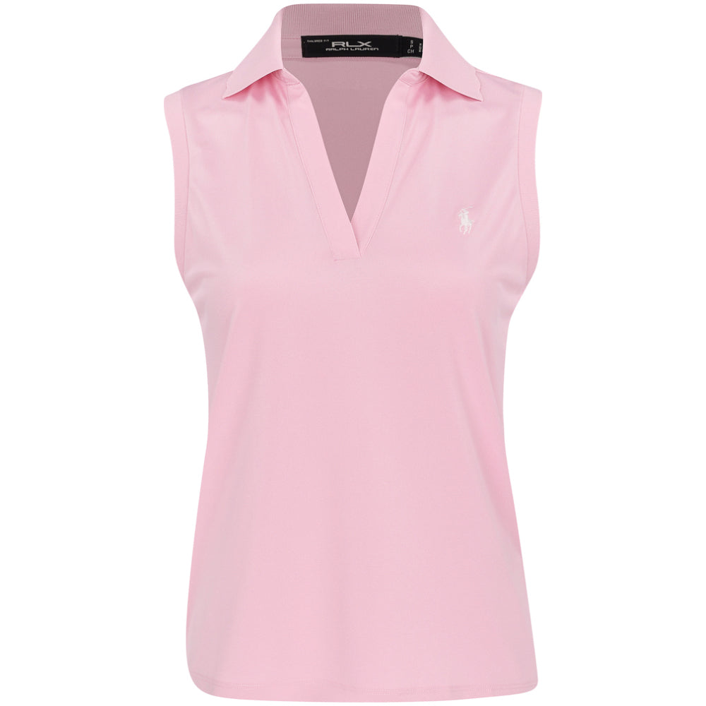 Women's Sleeveless Air Tech Pique Scallop Placket Tailored Fit Polo