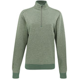 Women's Quilted Double-Knit 1/2 Zip Mock Neck Sweatshirt