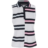 Women's Tech Pique Engineered Stripe Sleeveless Polo - Fairway Styles