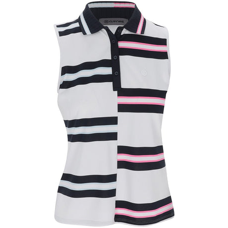 Women's Tech Pique Engineered Stripe Sleeveless Polo - Fairway Styles