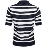 Women's Multi Stripes Knit Polo - Fairway Styles