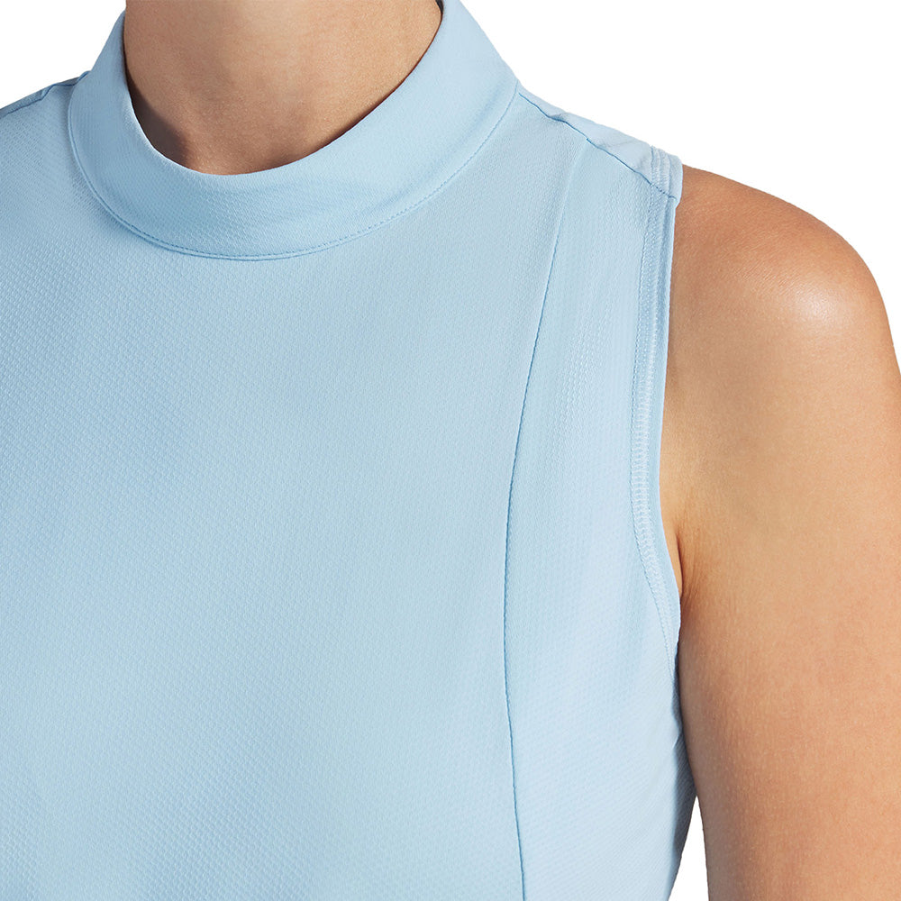 Women's Nylon Sport Sleeveless Mock Neck Top