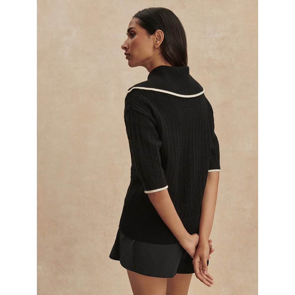 Women's Arney Knit Half Sleeve 1/2 Zip Polo