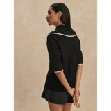 Women's Arney Knit Half Sleeve 1/2 Zip Polo