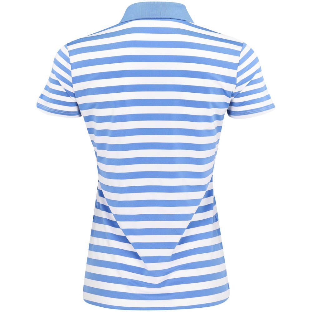 Women's Lightweight Airflow Tailored Fit White Stripe Polo