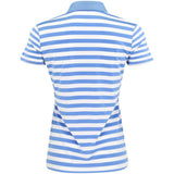 Women's Lightweight Airflow Tailored Fit White Stripe Polo