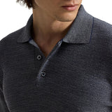 Striped Performance Polo Collar Sweater