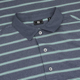 Open Stripe Heather Polo