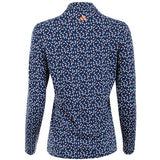 Women's Ultimate365 Printed Long Sleeve 1/4 Zip Mock Neck Polo