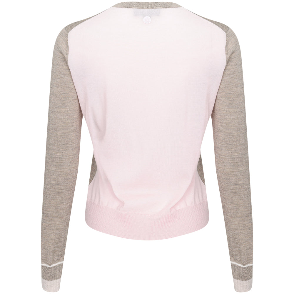 Women's Color Block Merino Wool Sweater