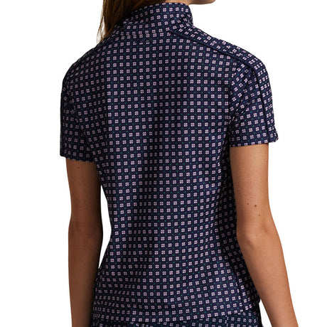 Women's Slim Fit Stretch Jersey 1/4 Zip Polo