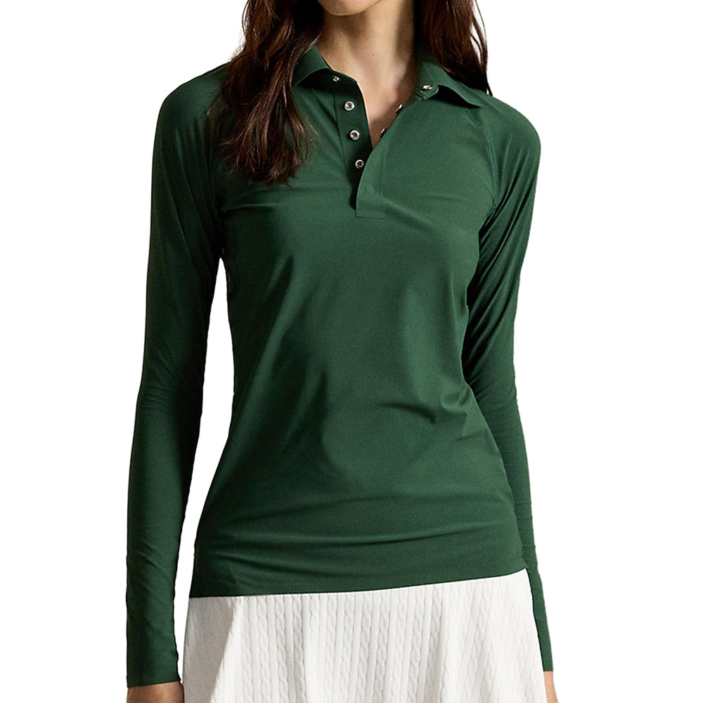 Women's Luxury Warp Knit Long Sleeve Polo