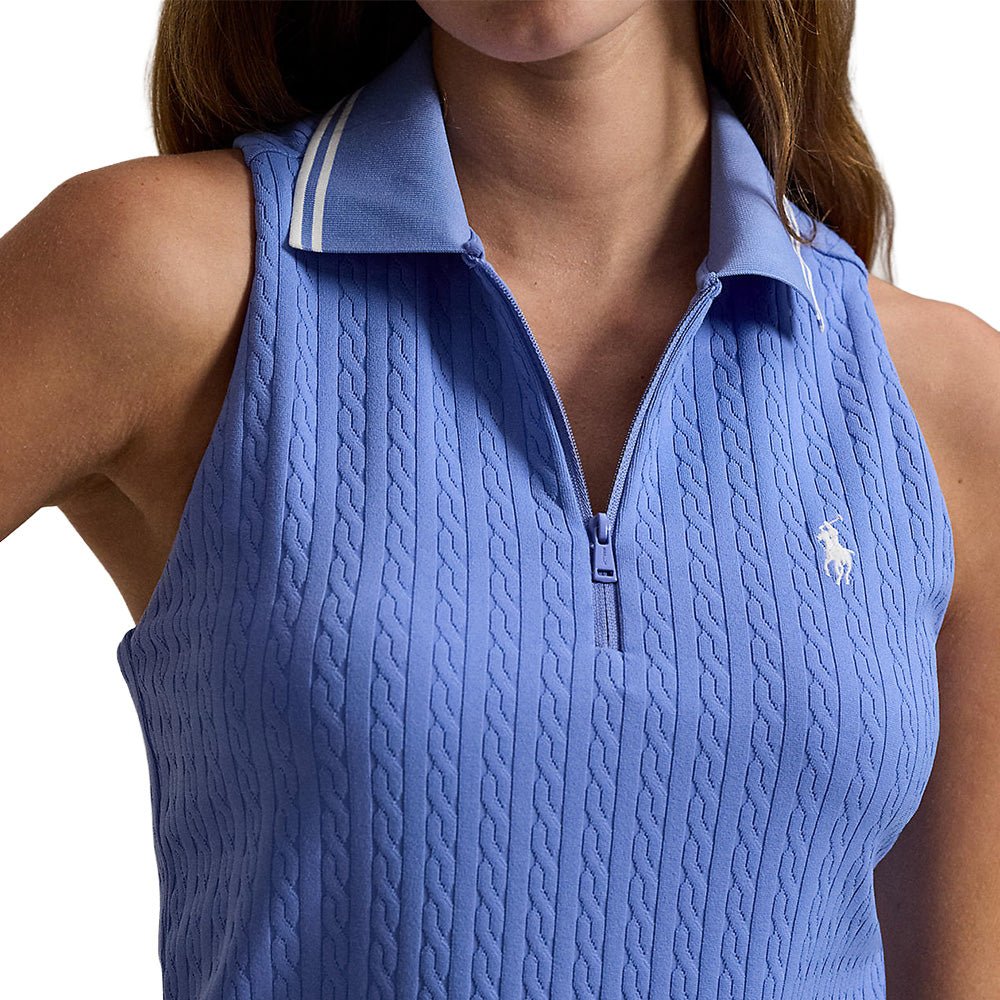 Women's Active Cable Sleeveless 1/4 Zip Polo - Fairway Styles
