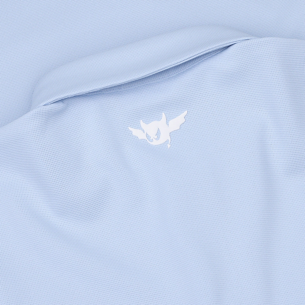 Logo Placket Long Sleeve Polo