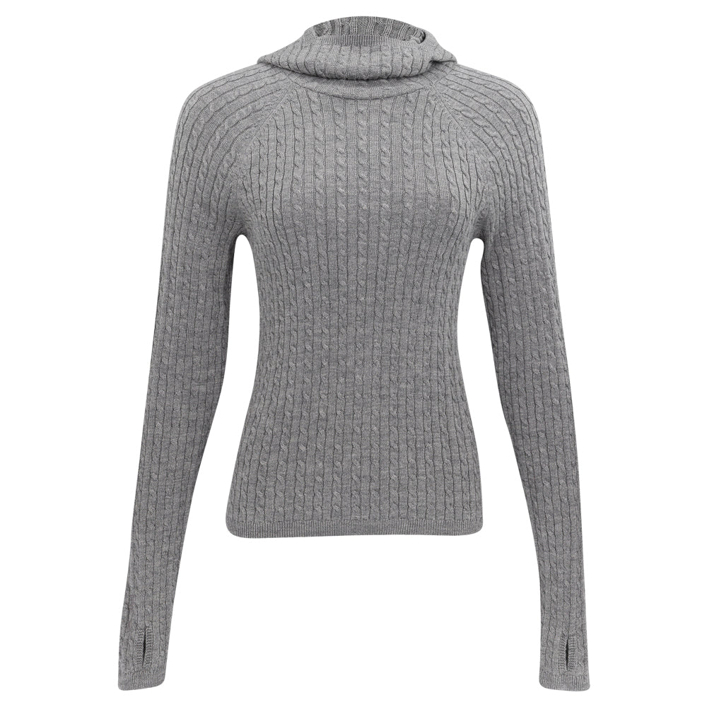 Women's Cable - Knit Snood Pullover - Fairway Styles