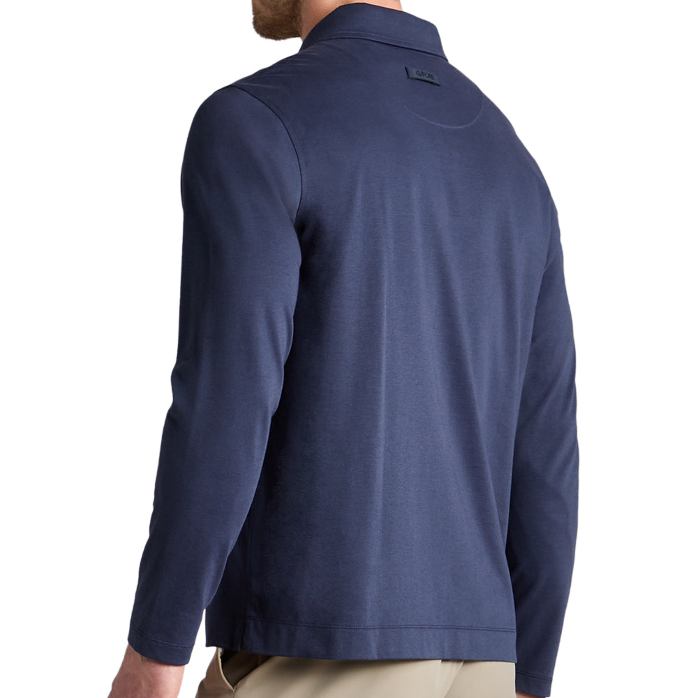 Brushed Cotton Long Sleeve Polo