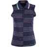 Women's Offset Stripe Tech Pique Sleeveless Polo