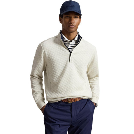 Quilted Double Knit 1/4 Zip Pullover