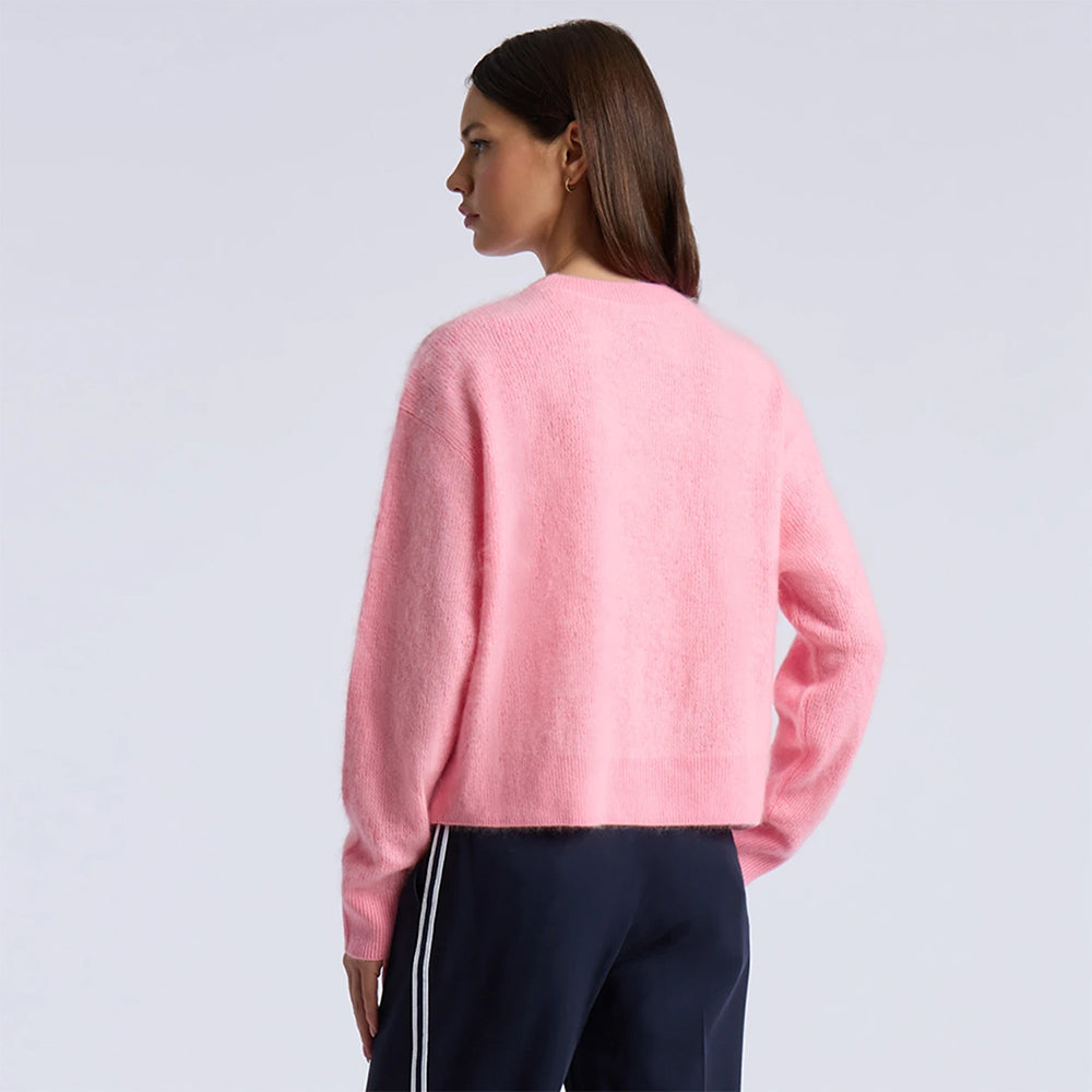 Women's Pointelle G Brushed Cashmere Crewneck Sweater