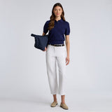 Women's Pointelle G Cotton Silk Cashmere Sweater Polo