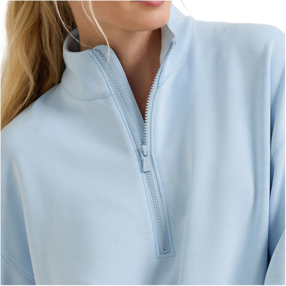 Women's Flora Knit Melange 1/2 Zip Pullover - Fairway Styles
