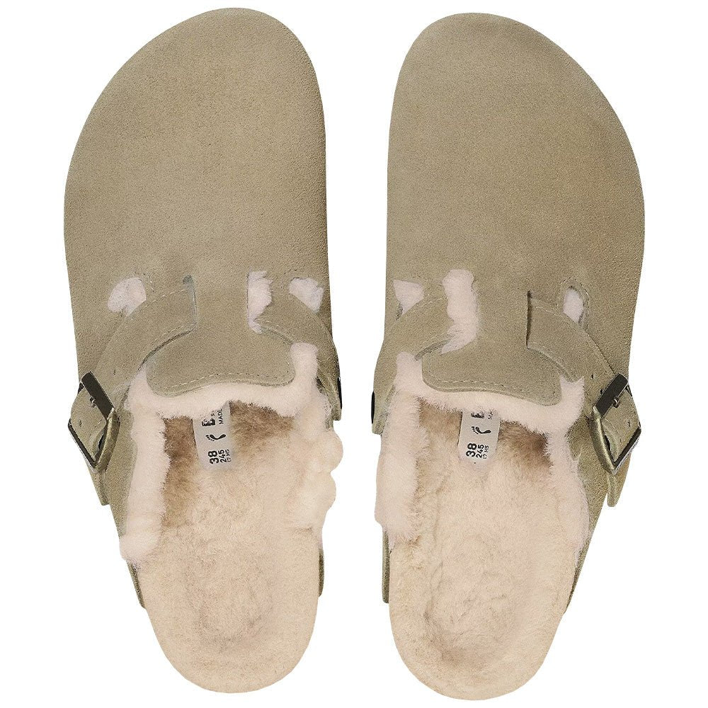 Women's Boston Shearling Sandals - Suede Leather - Fairway Styles