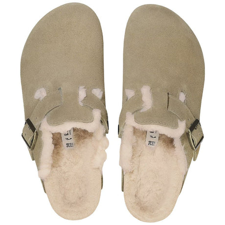 Women's Boston Shearling Sandals - Suede Leather - Fairway Styles