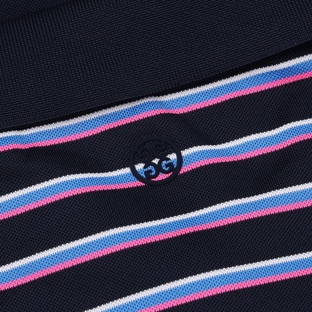Women's Striped It Tech Pique Relaxed Long Sleeve Polo