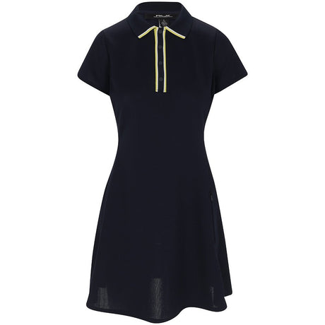 Women's Heavyweight Pique Knit Placket Short Sleeve Dress - Fairway Styles