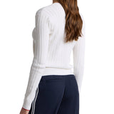 Women's Cable Knit Cashmere V-Neck Sweater