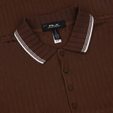Women's Slim Fit Ribbed Long Sleeve Polo
