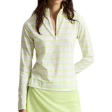 Women's Striped Stretch - Jersey 1/4 Zip Pullover - Fairway Styles