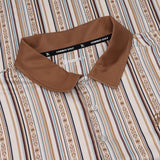 The Weekender Polo - Cream Stripe Print
