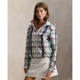 Women's Plaid Hooded Rain Jacket