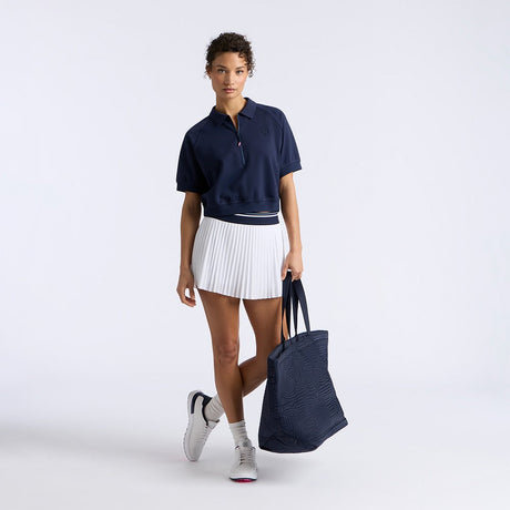 Women's Cropped Stretch Scuba 1/4 Zip Polo