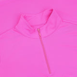 Women's Long Sleeve Mock Neck Top - Solid