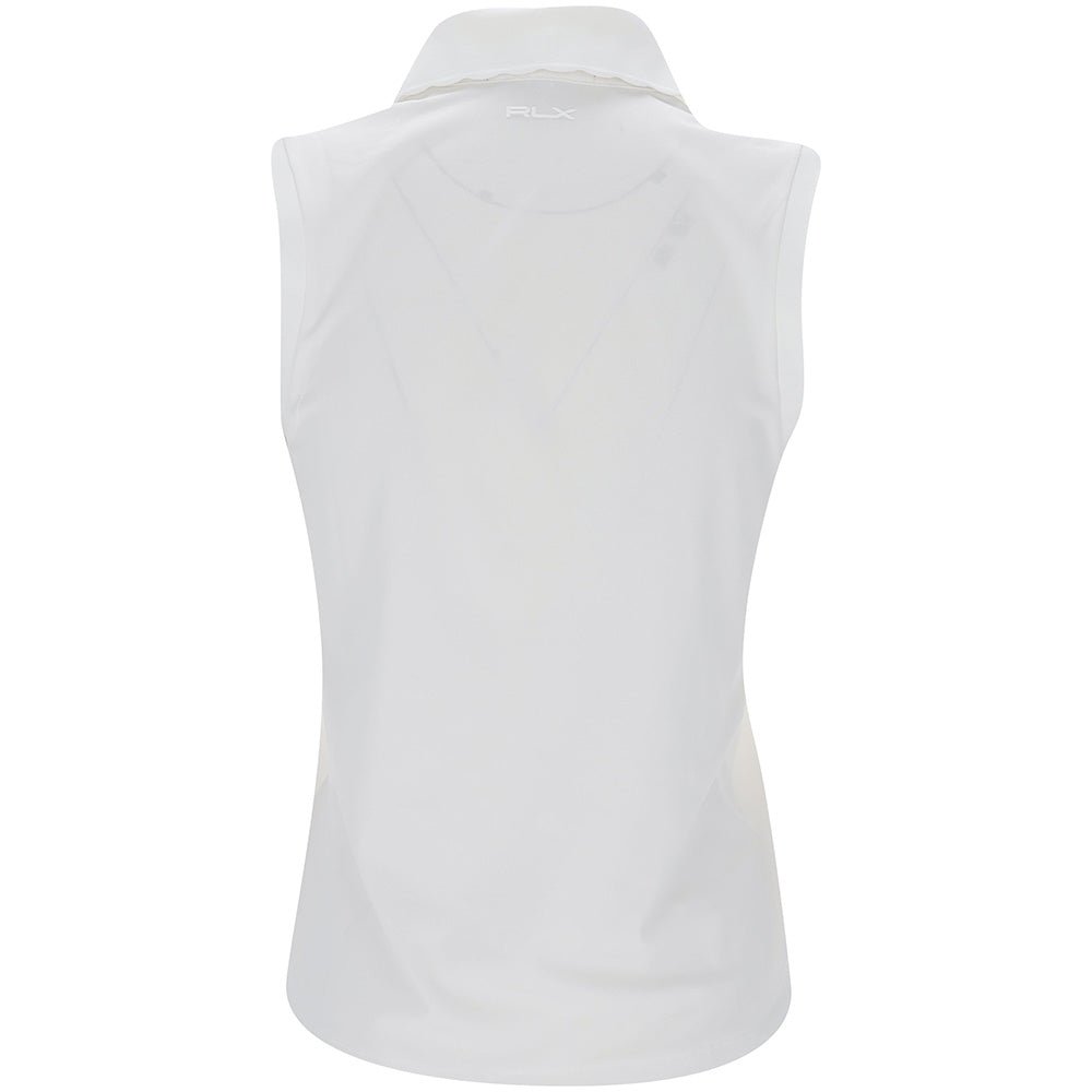 Women's Sleeveless Air Tech Pique Scallop Placket Tailored Fit Polo - Fairway Styles