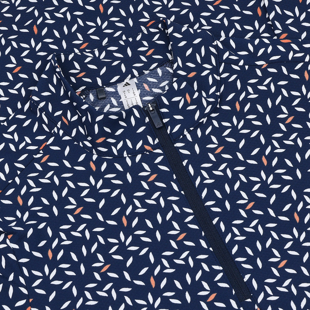 Women's Ultimate365 Printed Long Sleeve 1/4 Zip Mock Neck Polo