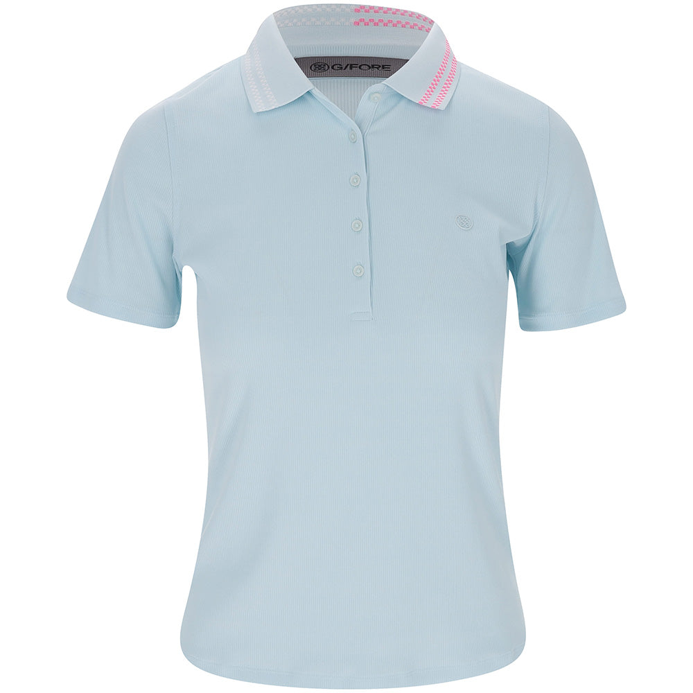 Women’s Checkered Collar Ribbed Tech Polo