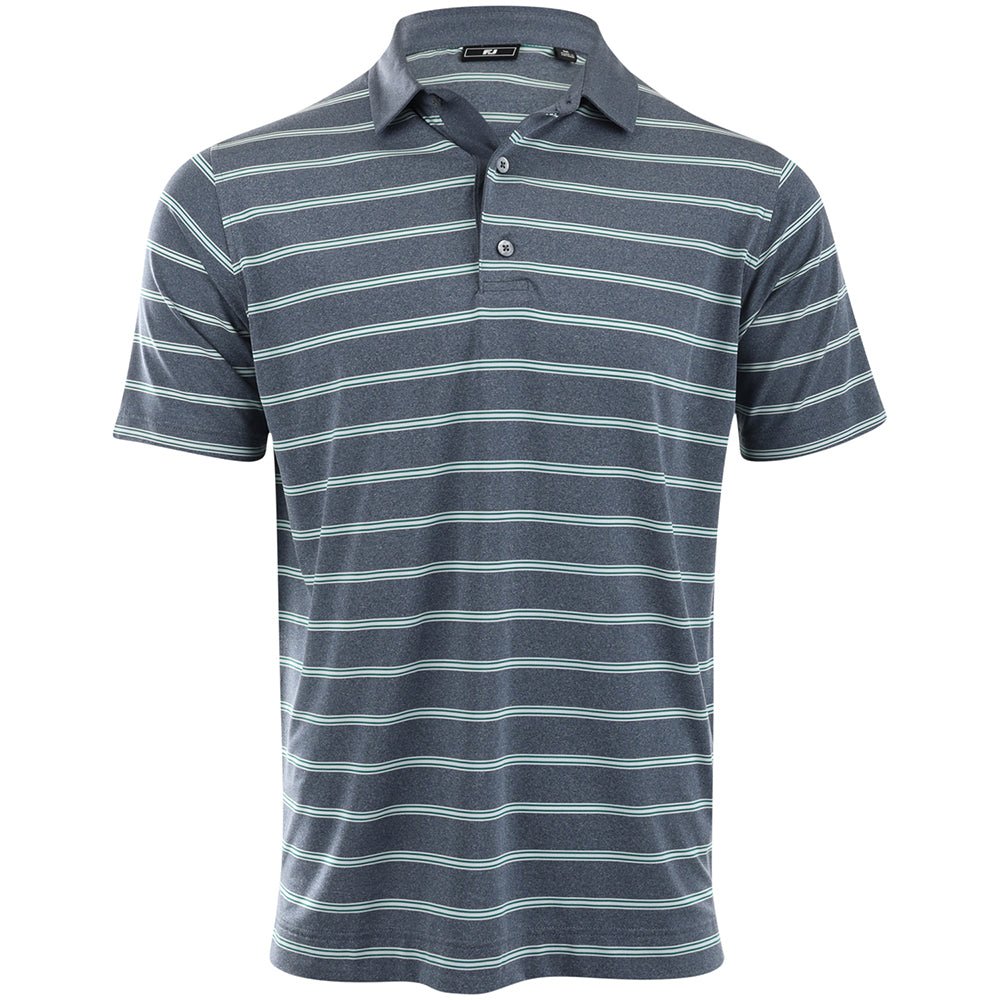 Open Stripe Heather Polo