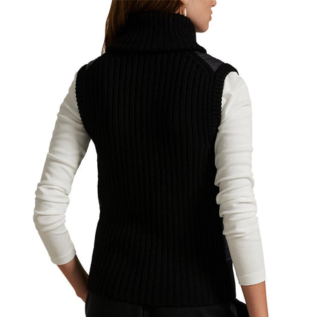 Women's Hybrid Quilted-Panel Wool Vest